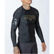 рашгард  Gr1ps BJJ MMA Rashguard Armadura Pro High-Compression Black with gold print